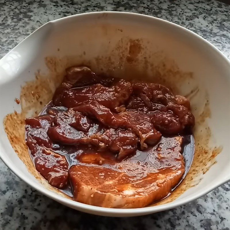 Step 1 Prepare and marinate the meat for Char Siu Noodles