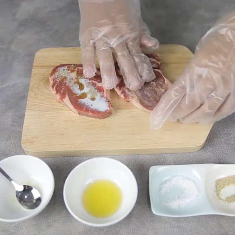 Step 1 Prepare and Marinate the Beef Beef Steak with Vegetables using an Air Fryer