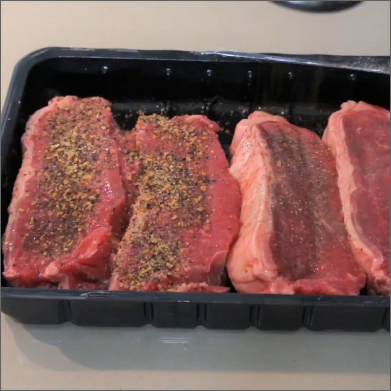 Step 1 Prepare and marinate beef Beef steak using an air fryer