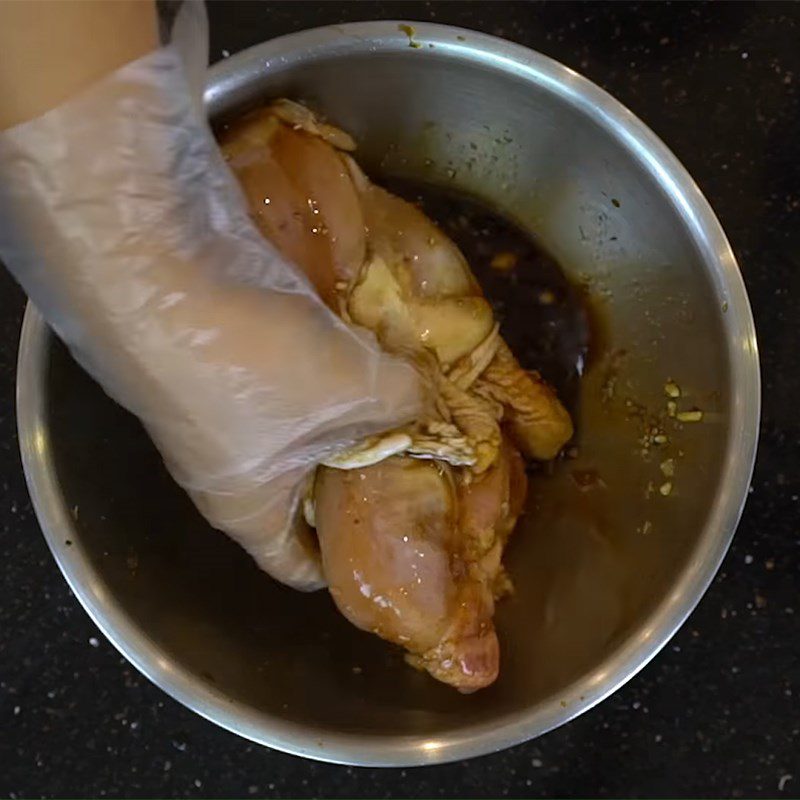 Step 1 Prepare and Marinate the Chicken for Roasted Chicken Sticky Rice