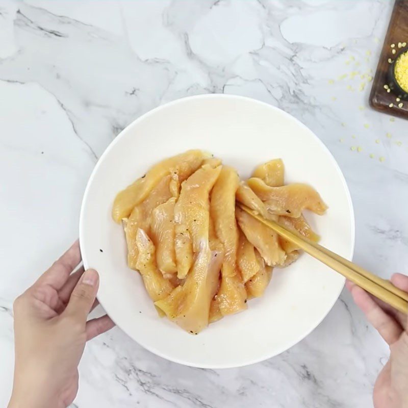 Step 1 Prepare and Marinate Chicken for Pearl Chicken Shake