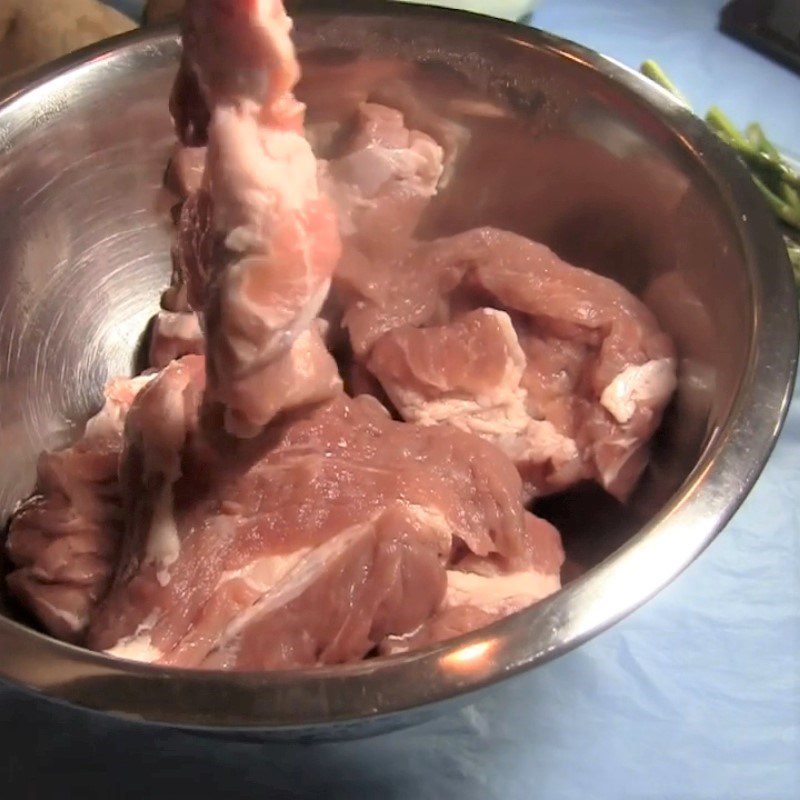 Step 1 Preparation and marinating pork for Pork Steak with Mashed Potatoes