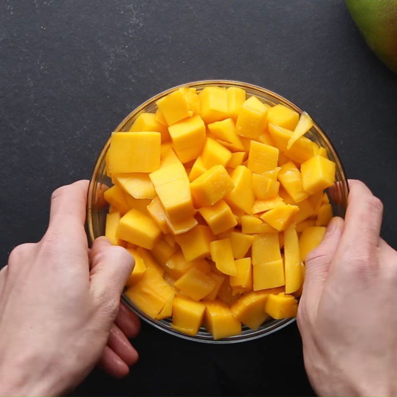 Step 1 Prepare the mango Mango Sorbet