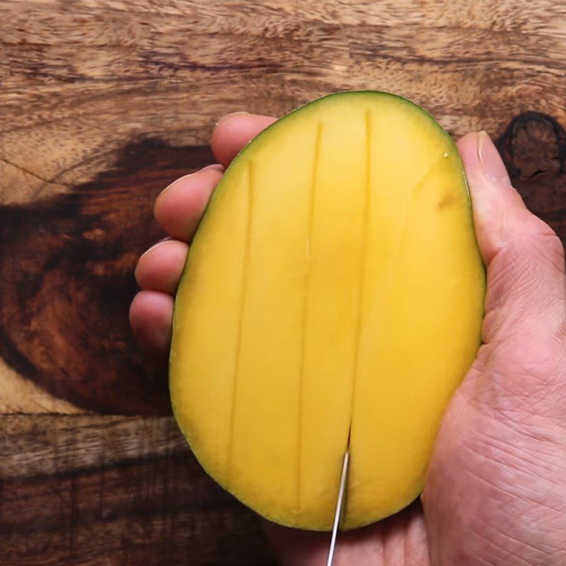 Step 1 Prepare the mango Mango Sorbet