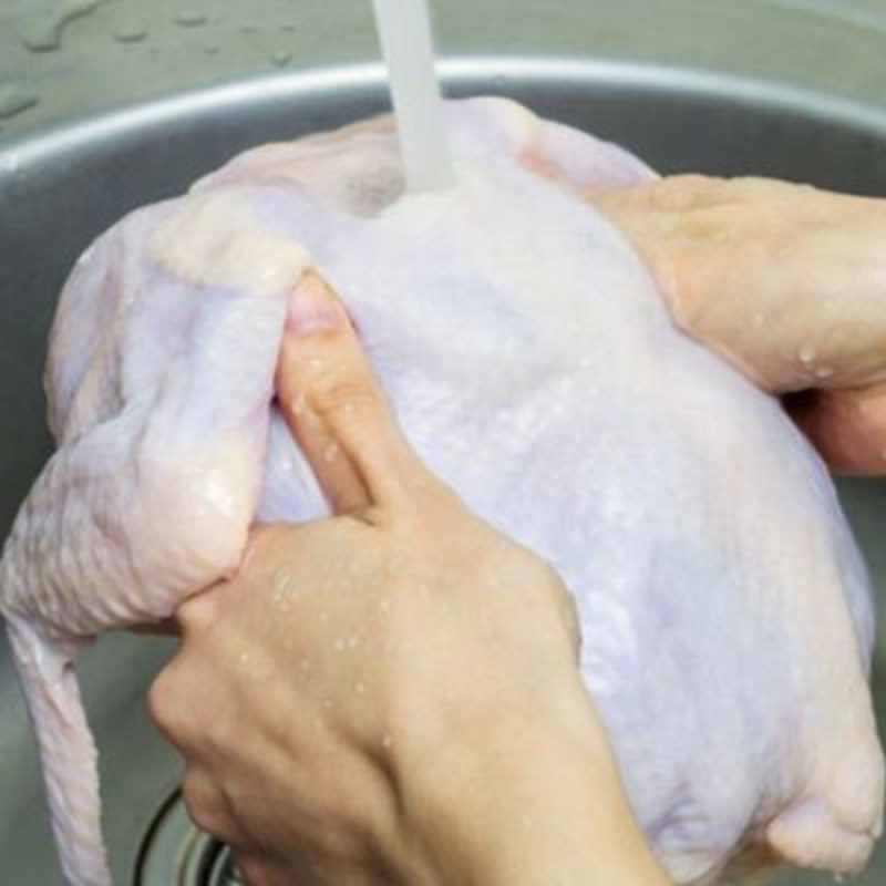 Step 1 Prepare pork bones and chicken for Dry Pho from Gia Lai