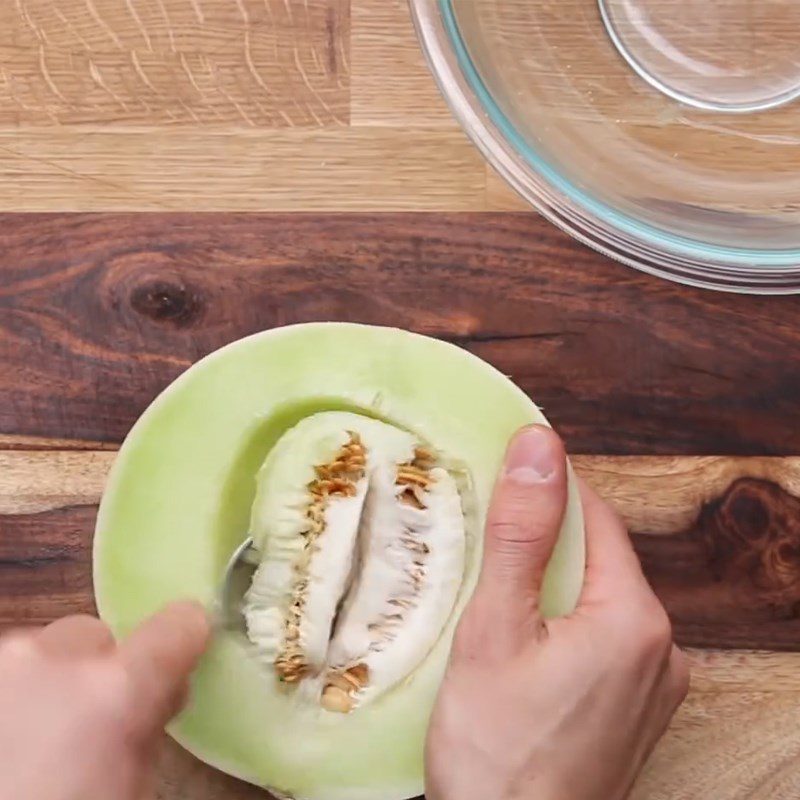 Step 1 Prepare the melon Melon Sorbet