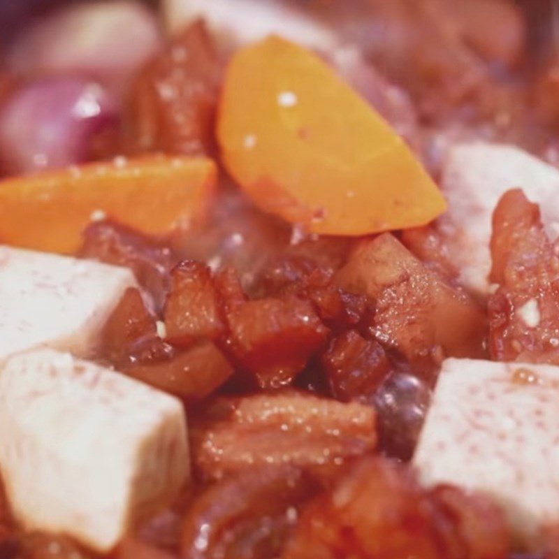 Step 3 Beef tendon with red wine Beef tendon in red wine sauce