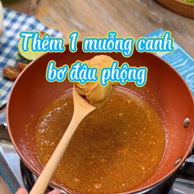 Step 2 Tamarind and Peanut Butter Sauce for Vegetarian Mushroom Noodles (Recipe from the Tiktok channel Vegetarian Kitchen XANH)