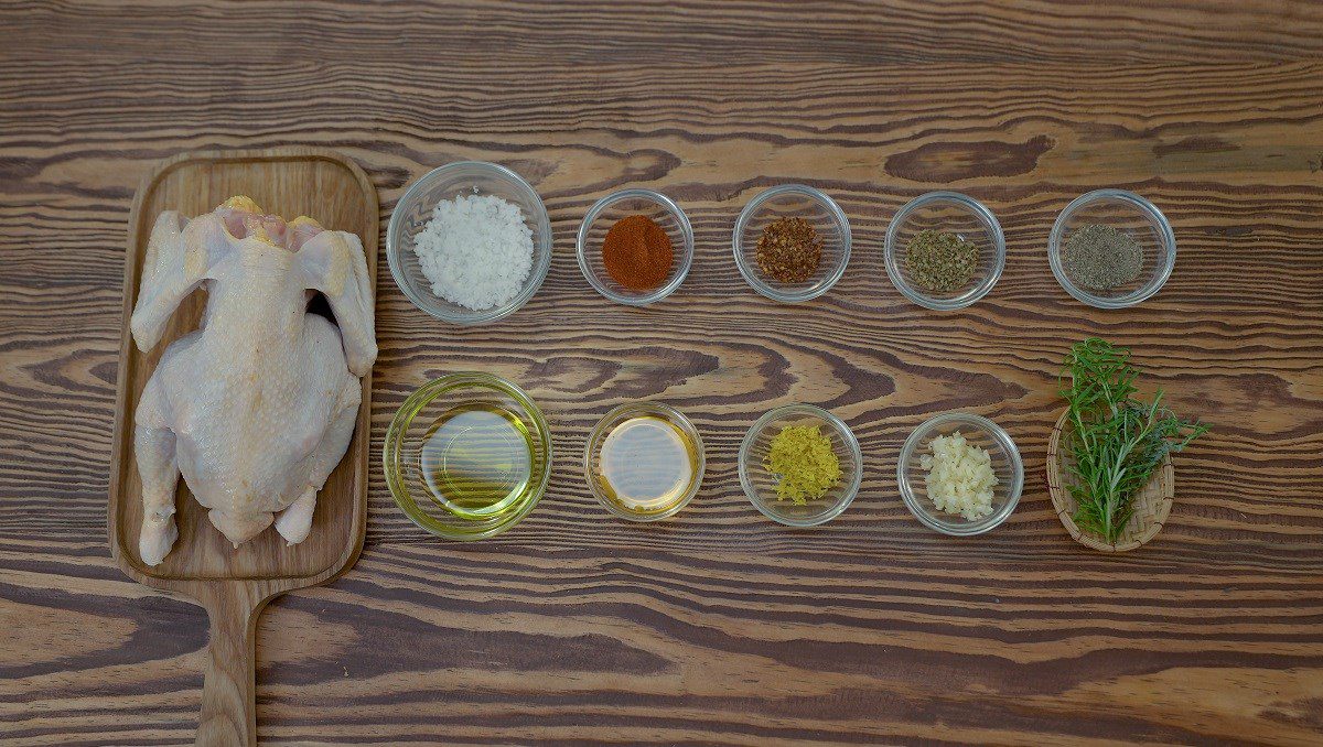 Ingredients for Mediterranean marinade