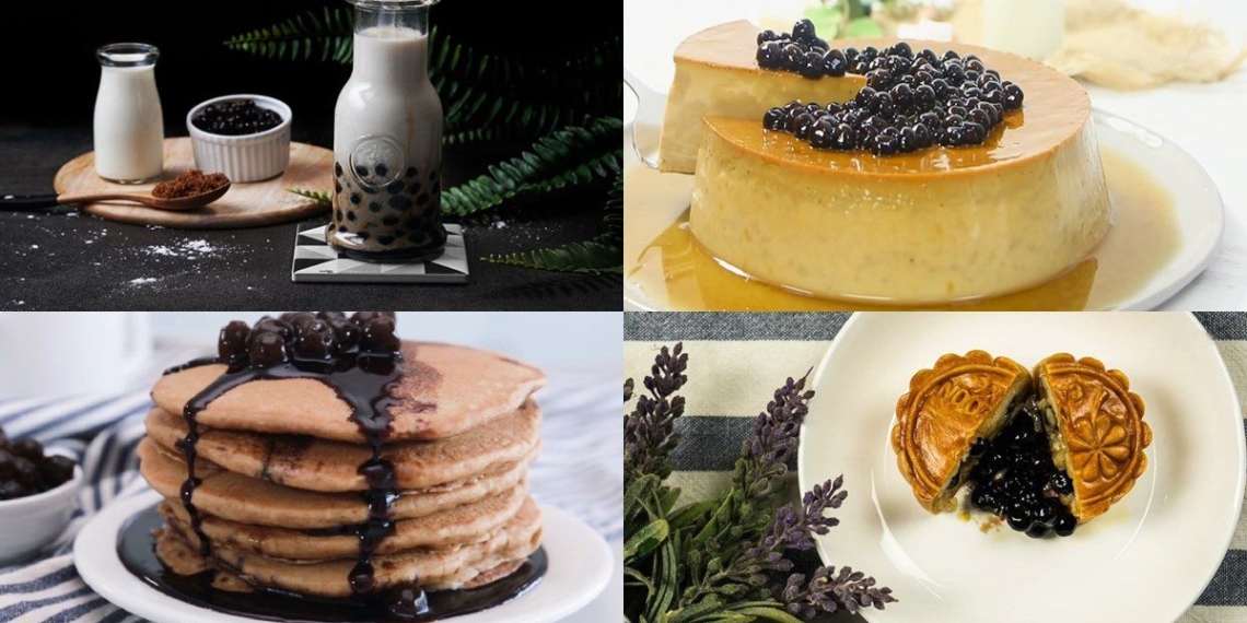 summary 12 dishes with black sugar pearl hot trend make dan 11041