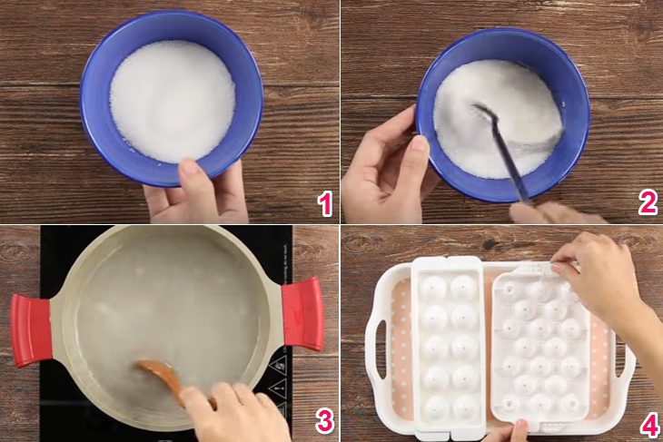 Step 1 Make coconut jelly balls