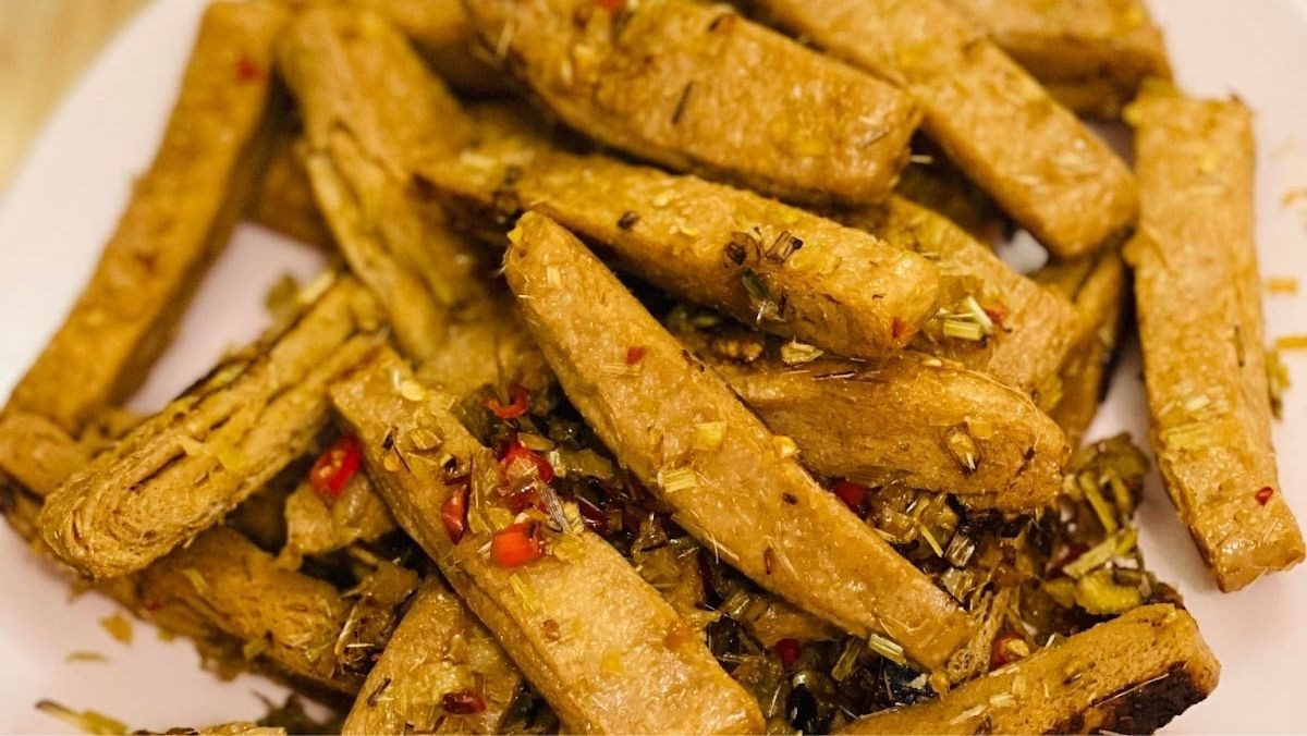 Vegetarian spare ribs fried with lemongrass and chili (recipe shared by a user)