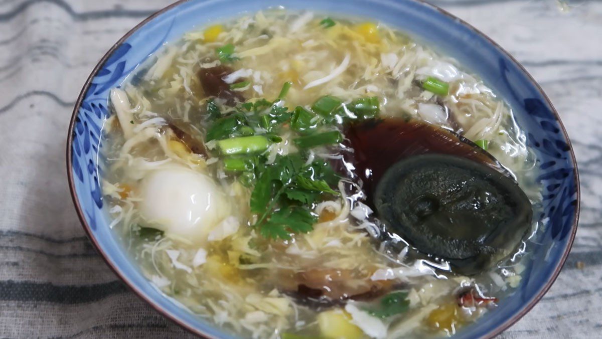 Crab Soup with Shiitake Mushrooms