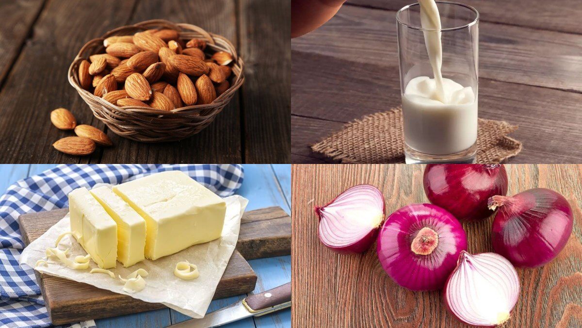 Ingredients for almond soup