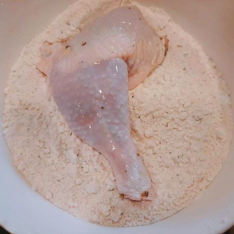 Step 2 Coating the chicken Asian style fried chicken