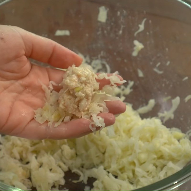 Step 3 Shaping Cabbage Bao