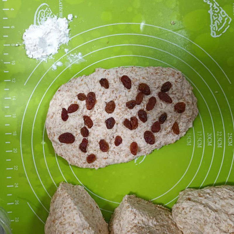 Step 3 Shaping the bread Whole wheat raisin bread