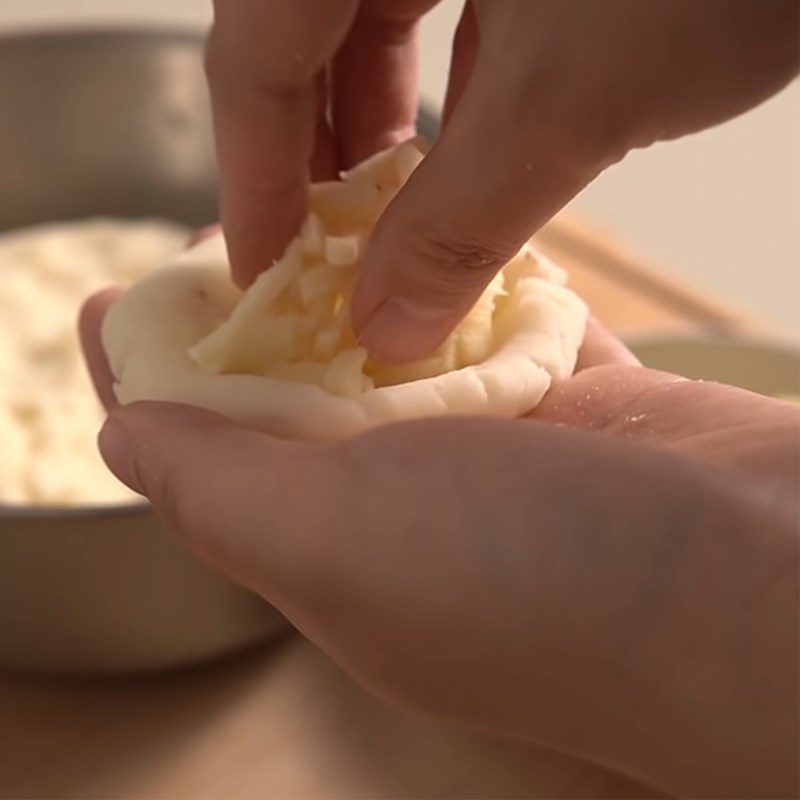 Step 4 Shape the bread Potato Cheese Bread in a pan