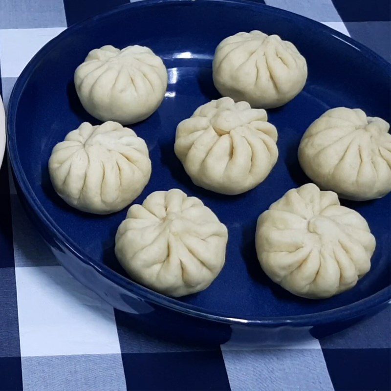 Step 7 Forming the bao Sweet potato bao with red bean filling