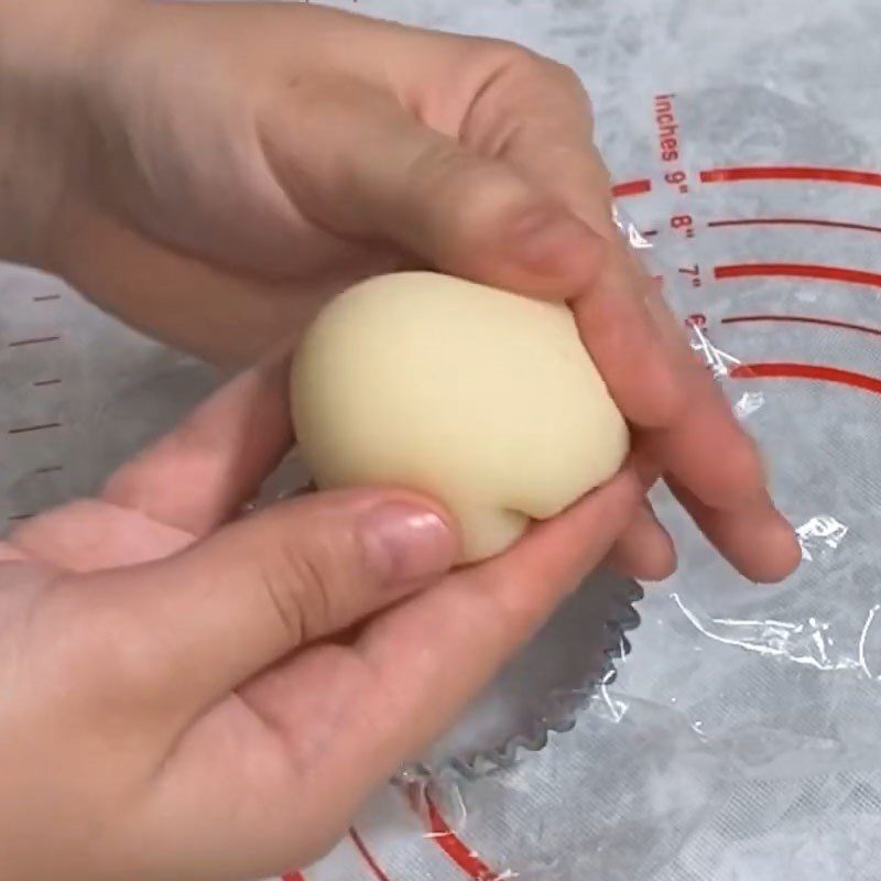 Step 7 Shaping the mochi cake Soy milk mochi cake