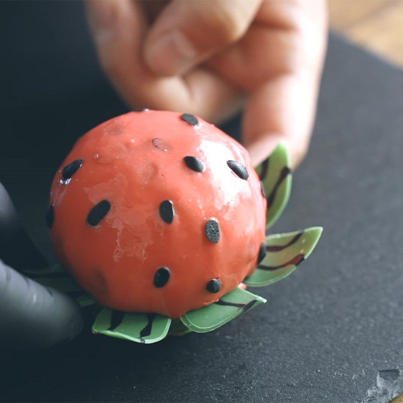 Step 12 Shaping the mousse cake Watermelon mousse cake