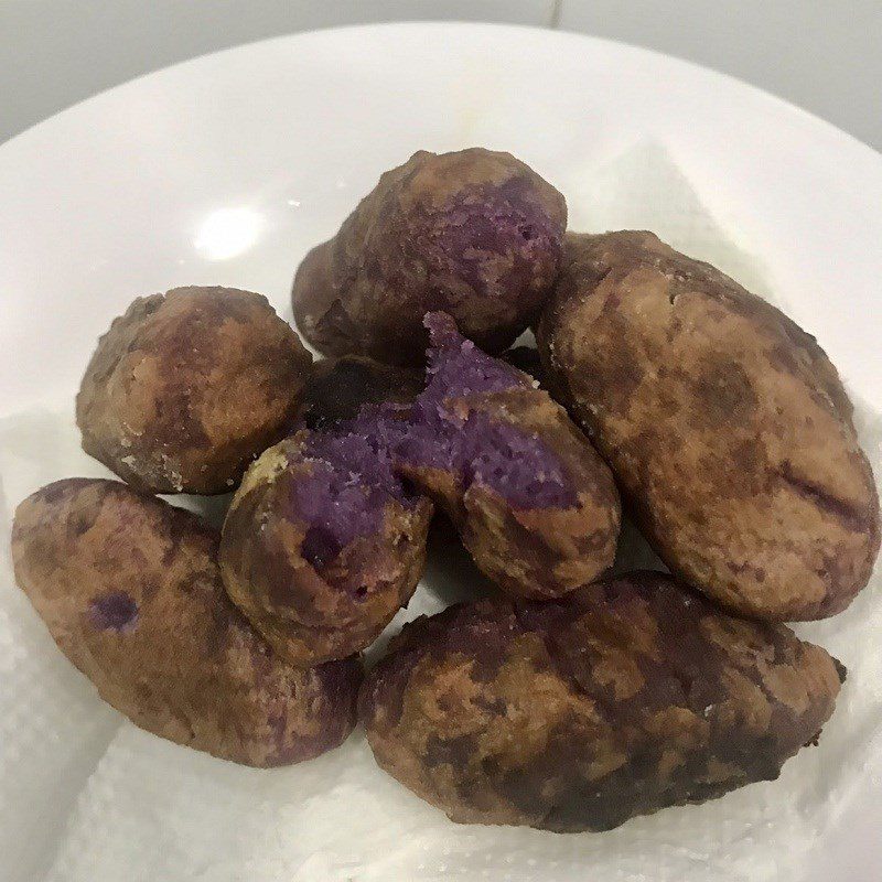 Step 3 Finished Product Sweet potato dumplings made from purple sweet potatoes