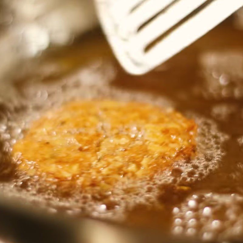 Step 8 Shape and fry the Salmon potato cake