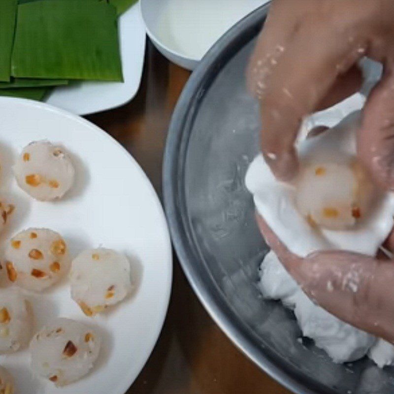 Step 6 Shape and mold the cake Coconut filling cookies