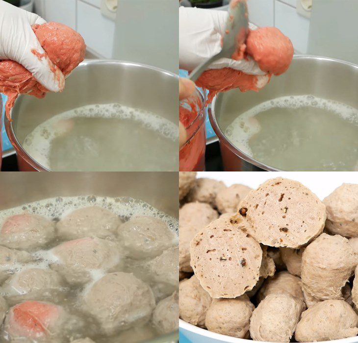 Step 3 Shape and boil beef balls