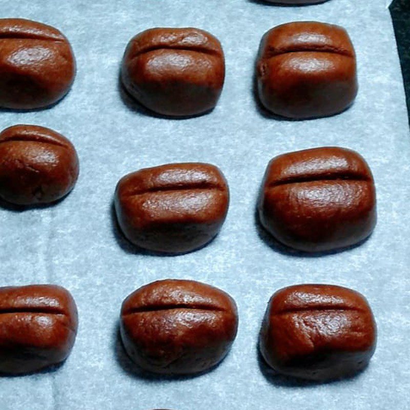 Step 3 Shaping and baking Coffee Bean Cookies with oatmeal flour