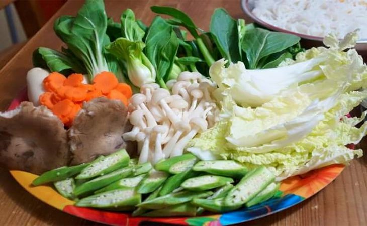 Step 1 Prepare the Ingredients for Vegetarian Thai Mushroom Hotpot