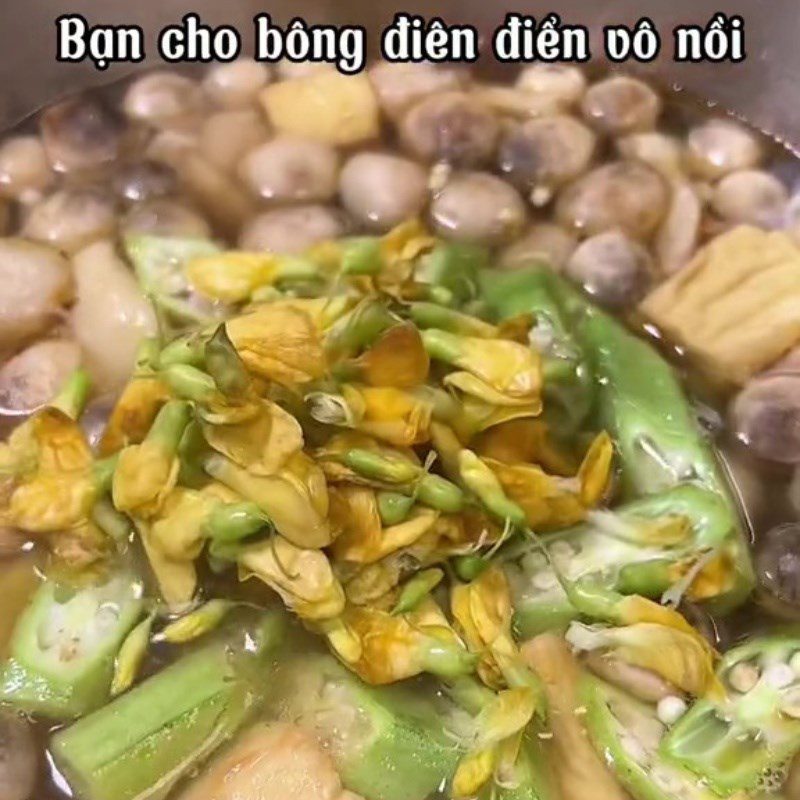 Step 4 Completion Sour Soup with Water Lily Flower (Recipe shared from Tiktok Vegetarian Kitchen XANH)