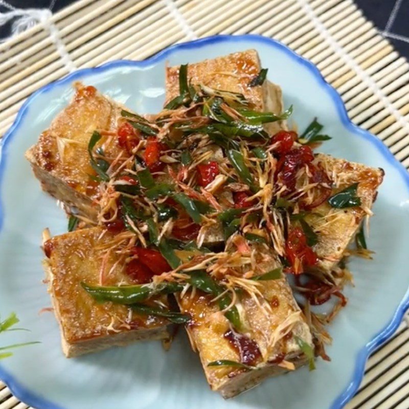 Step 4 Final Product Lemongrass Tofu (Recipe from the TikTok channel Bếp chay XANH)