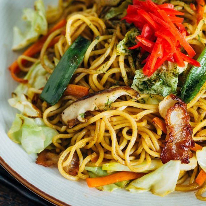 Step 5 Final Product Stir-fried Soba Noodles with Pork