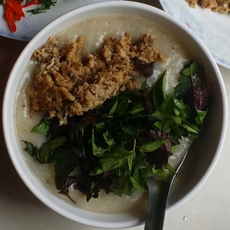 Step 8 Final Product Carp Porridge with Green Beans