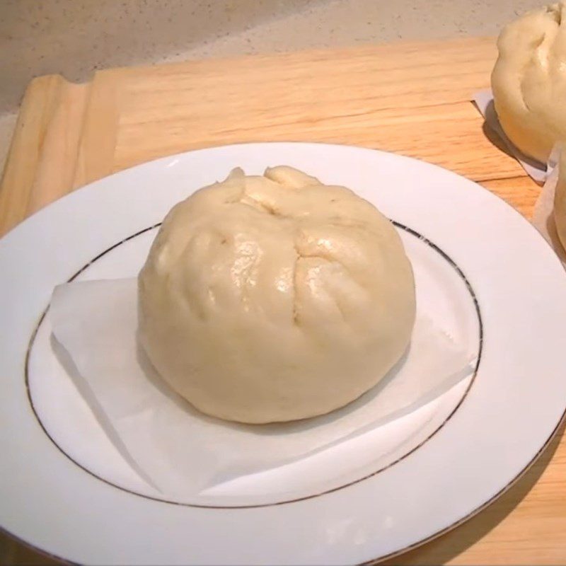 Step 8 Final product Buns made from flour and baking powder