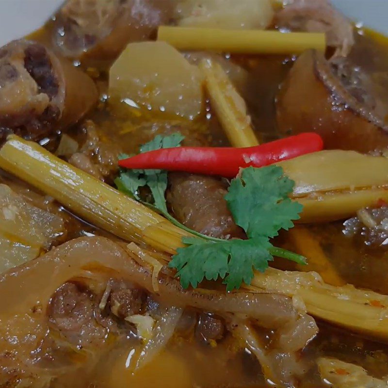 Step 6 Finished Product Beef Tail Stew with Lemongrass