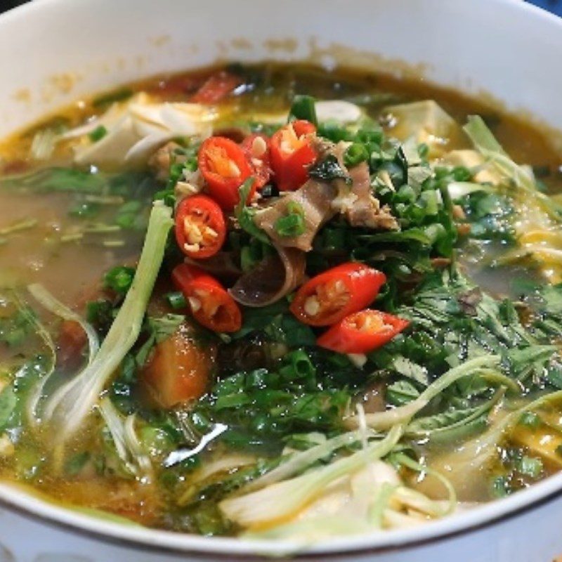 Step 5 Finished product Clam soup with tofu