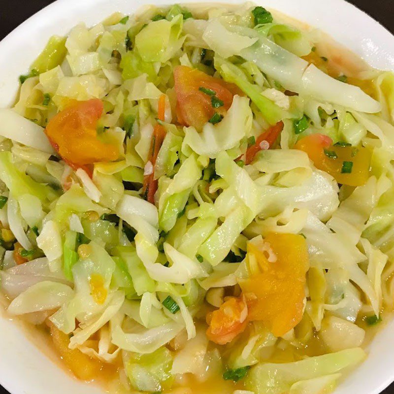 Step 3 Finished Product Stir-fried Cabbage with Tomato