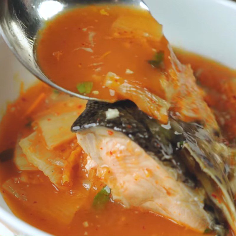 Step 6 Final Product Salmon Head Kimchi Soup