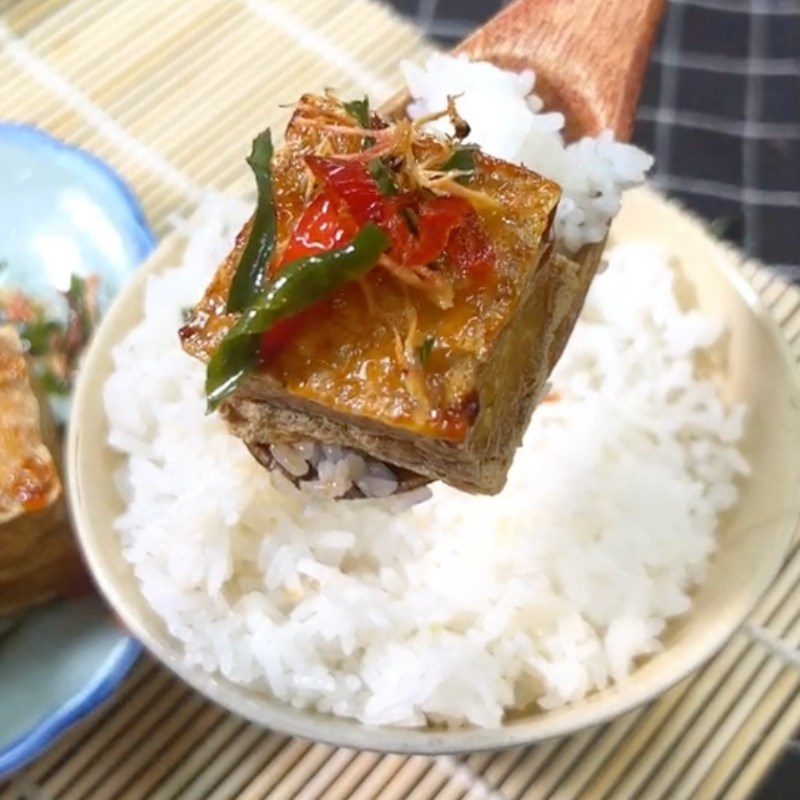 Step 4 Final Product Lemongrass Tofu (Recipe from the TikTok channel Bếp chay XANH)