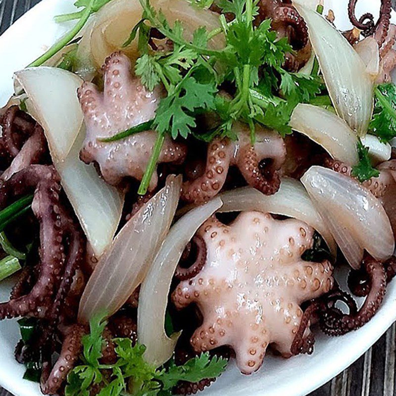 Step 4 Final Product Stir-fried Octopus with Onions