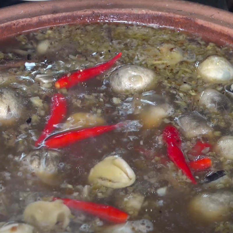 Step 5 Final product Snakehead fish hot pot