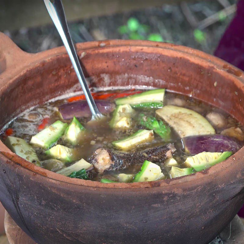 Step 5 Final product Snakehead fish hot pot