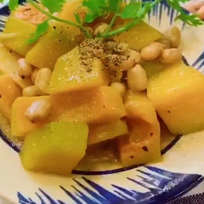 Step 3 Final Product Braised pumpkin with peanuts