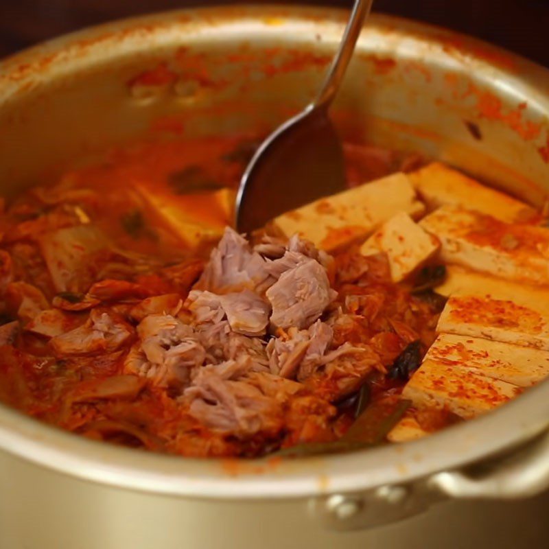 Step 4 Final Product Tuna kimchi soup