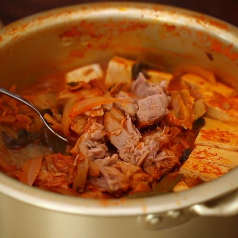 Step 4 Final Product Tuna kimchi soup