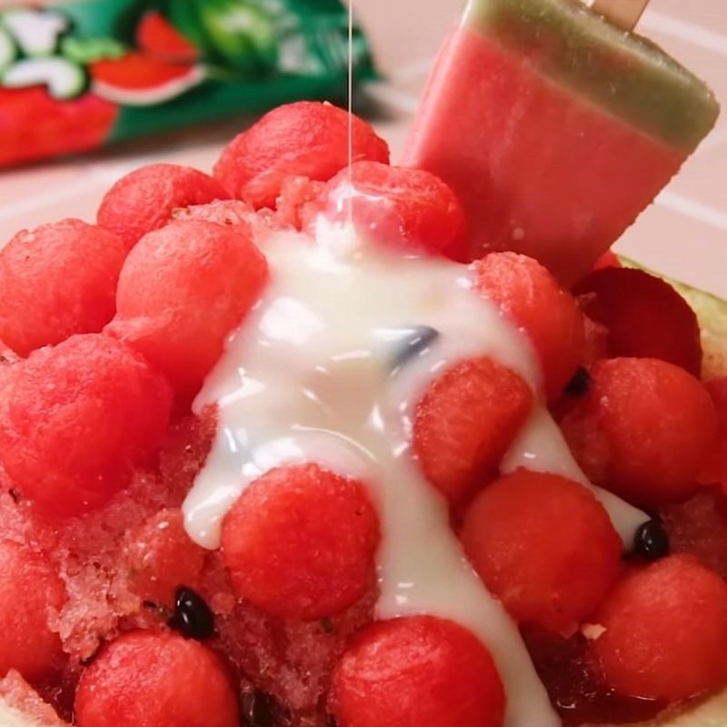 Step 4 Final Product Watermelon Bingsu