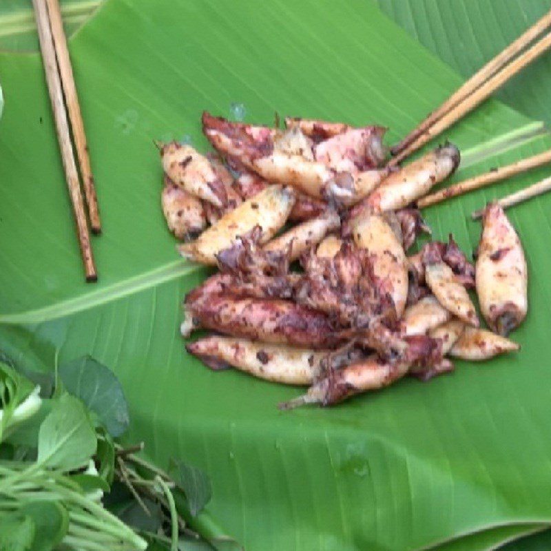 Step 4 Final Product Grilled Squid Eggs with Salt and Chili