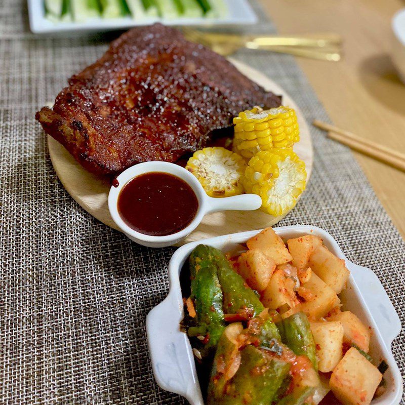 Step 5 Final Product Grilled ribs with BBQ sauce